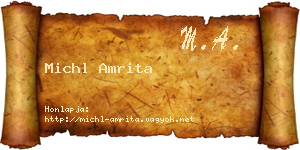Michl Amrita névjegykártya